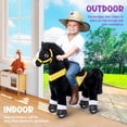 thumbnail image 3 of PonyCycle Ride on Horse Toy Kids Ride on Toys Riding Horse Toys (with Brake/ 30" Height/ Size 3) Riding Pony Rider Bouncy Animals Rocking Walking Horse Black E338, 3 of 9