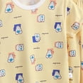 thumbnail image 3 of larppty Children Girl Pajamas Set Soft Comfy Sleepwear Pajamas(1-2 Years,Light Yellow), 3 of 3