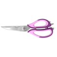 thumbnail image 2 of Tijeras de acero inoxidable para alimentos y mariscos, color morado, desmontables para una limpieza fácil Tijeras de cocina multiusos, 2 of 8