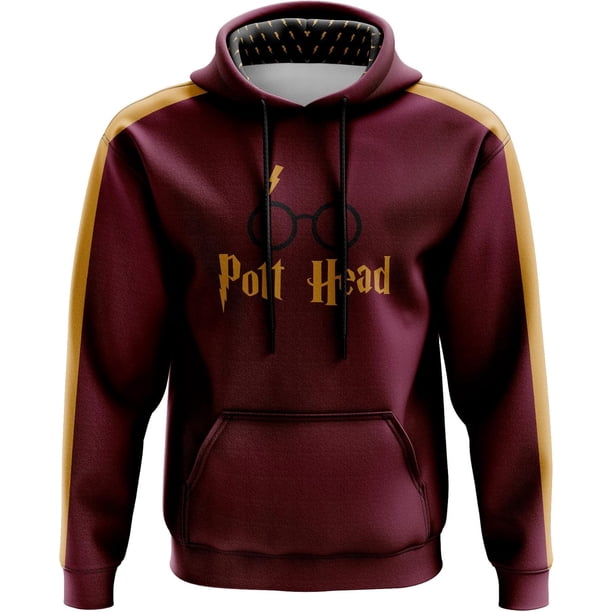 Potter Head Unisex Hoodie – Harry Potter Inspired Cotton Blend Hooded Sweatshirt for Boys, Girls & Adults,MARRON