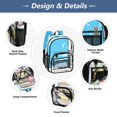 thumbnail image 2 of Iauyy Clear Backpack Heavy Duty PVC Transparent Backpack for College Workplace, Dark Blue, 2 of 8
