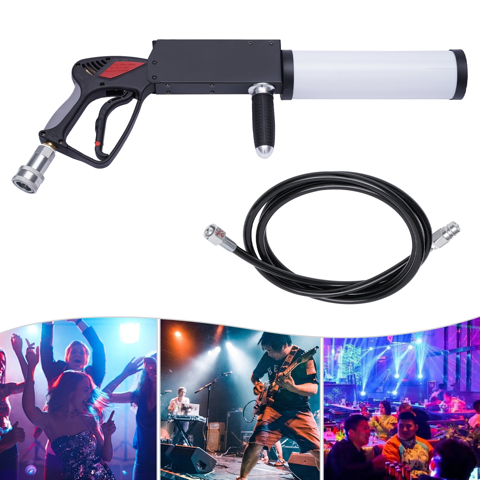 Dwellnix Party LED Cannon CO2 Gun Night Club Barroomm DJ Jet Effect Fogger Smoke Gun