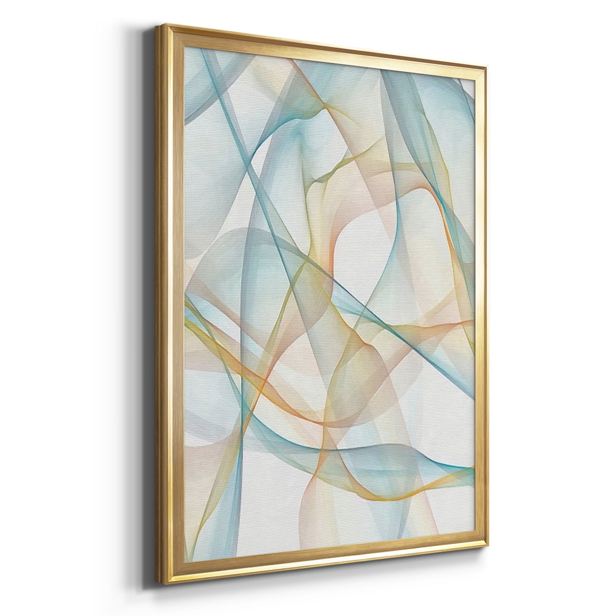 Curves and Waves III Premium Framed Print, in Gold, Black, or Silver - Ready to Hang