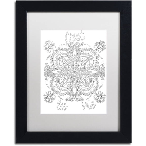 Trademark Fine Art "Inspirational Quotes 9" Canvas Art by Hello Angel, White Matte, Black Frame