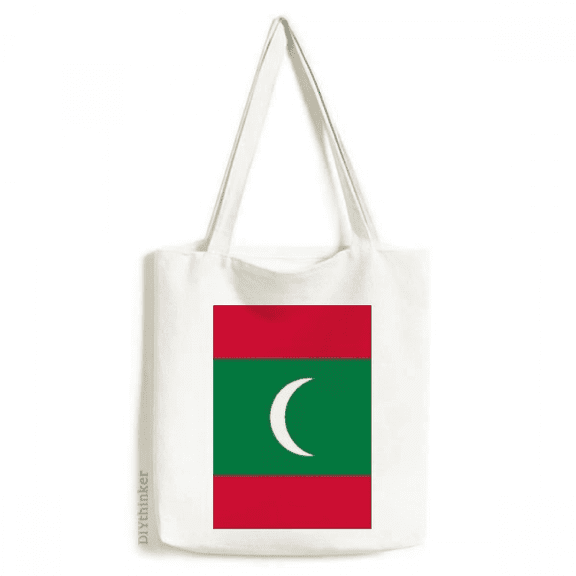 Maldives National Flag Asia Country Tote Canvas Bag Shopping Satchel Casual Handbag
