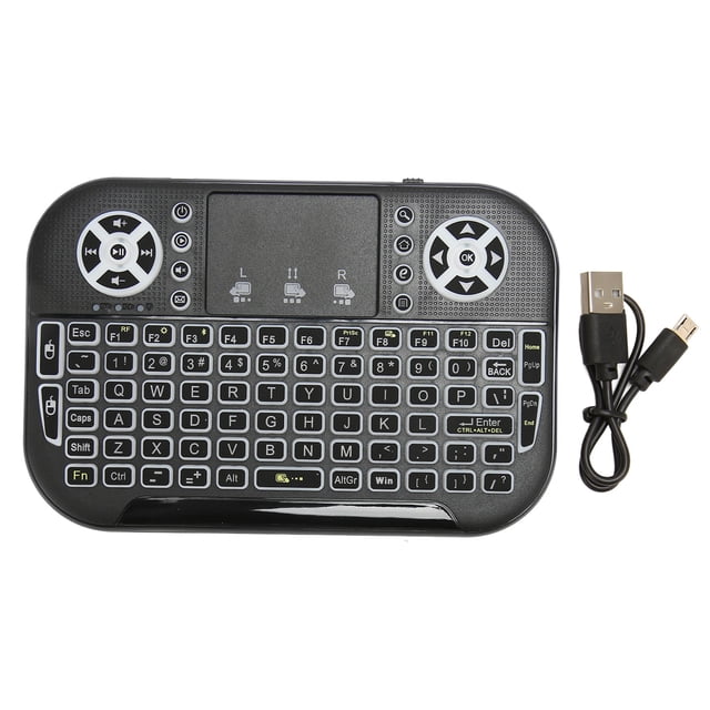 Mini teclado inalámbrico Bluetooth con panel táctil compatible con teclado portátil recargable multitáctil RF de 2,4 GHz para PC