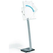 DURABLE Floor Sign Stand for 11" x 17" Inserts, Study Aluminum Base, Portrait & Landscape, 43" - 50" Height (481523)