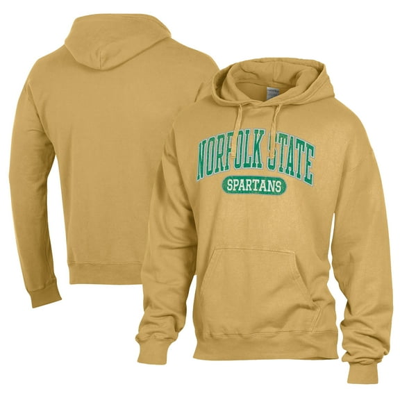 Men's Comfort Wash  Gold Norfolk State Spartans Lightweight Fleece Pullover Hoodie