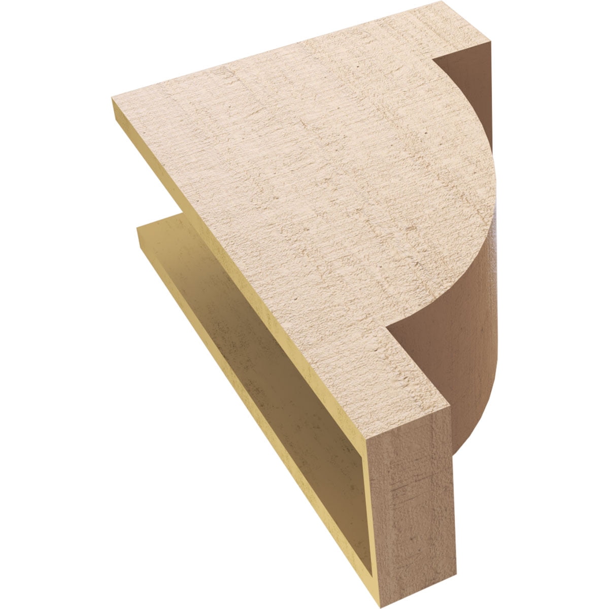 7"W x 14"D x 21"H Classic Alpine Rough Cedar Woodgrain TimberThane Corbel, Primed Tan