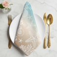 thumbnail image 2 of Teal Ombre Coastal Cloth Napkins, Sea Nautical Summer Beach Starfish Coral Washable and Reusable Dinner Napkins Set of 8, Table Napkin for Kitchen Party Birthday Wedding Hotel Housewarming 20"x20", 2 of 9