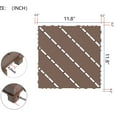 thumbnail image 3 of BOFANG Plastic Interlocking Deck Tiles, 44-Pack Brown 12x12in, 3 of 7