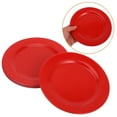 thumbnail image 2 of Juego de 4 platos de melamina para camping, vajilla ligera, bandeja plana roja, platos de postre, ideales para picnics al aire libre, acampadas y senderismo., 2 of 7