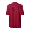 thumbnail image 5 of WILLBEST Womens Blouses Short Sleeve Casual Women Fashion Solid Buttoned Shirt with Sleeves V Neck Casual T Shirt Top, 5 of 5