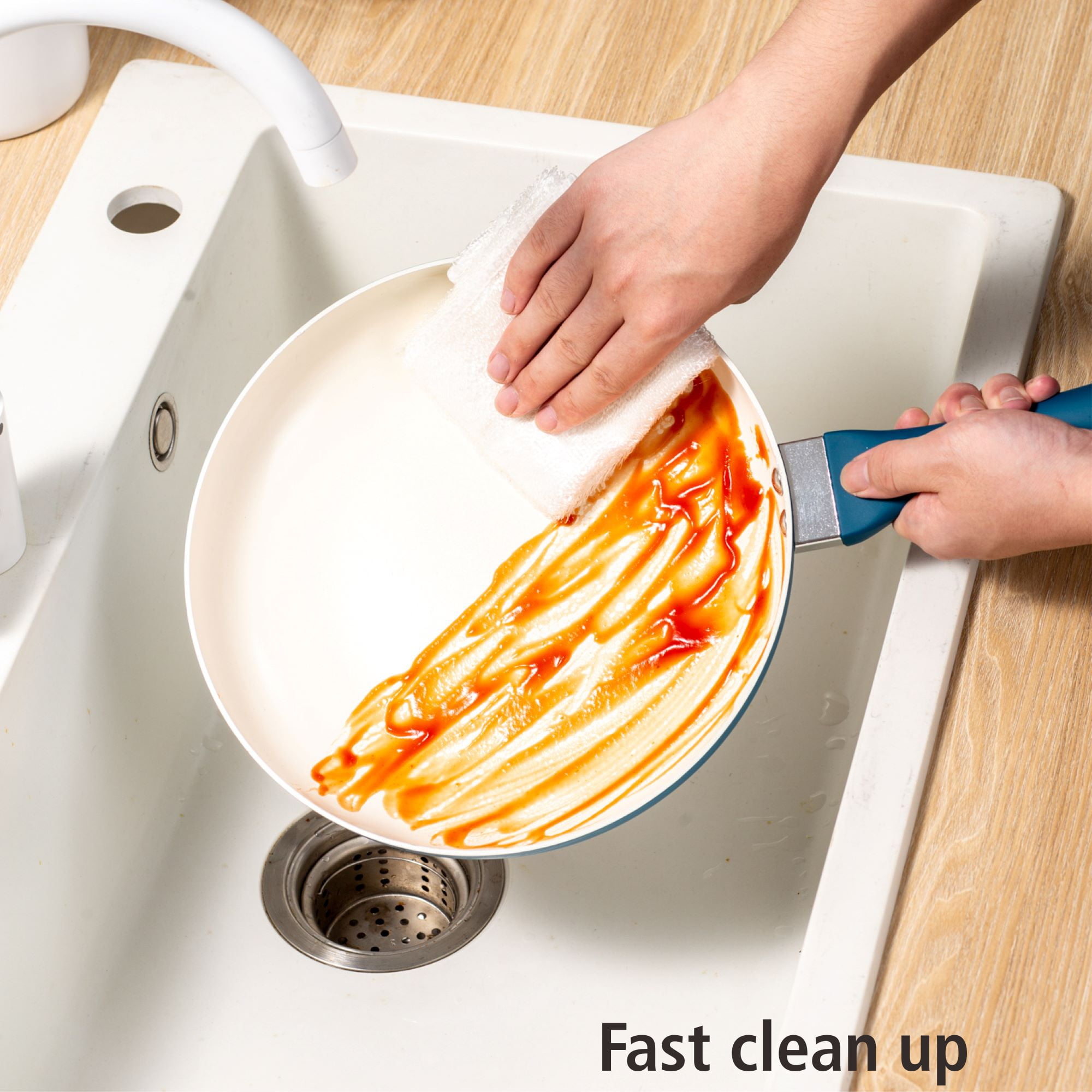 (4 pack) Mainstays Ceramic Aluminum 10 inch Frypan Corsair