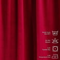 thumbnail image 3 of 3S Brother's Solid Luxury Matte Velvet Soft Curtains Set of 2 Panels Hanging Back Tap & Rod Pocket Home Décor Bedroom Kitchen Office Windows Room Darkering ( Red-52"x120"), 3 of 6