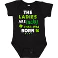 thumbnail image 3 of Inktastic The Ladies are Lucky That I was Born St Patricks Day Baby Boy Boys Baby Bodysuit, 3 of 5