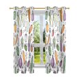 thumbnail image 7 of Yayeee Window Curtains Light Filtering 63"x52" Grommet Panel Pair Home Living Room Decor, Purple Vegetables Pattern, 7 of 7