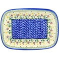 thumbnail image 2 of Polish Pottery 11¼-inch Platter (Spring Flowers Theme) Hand Painted in Boleslawiec, Poland + Certificate of Authenticity, 2 of 6