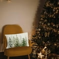 thumbnail image 6 of Christmas Pillow Covers 12x20 Inch Green Christmas Trees Forest White Throw Pillows Pillow Covers Winter Xmas Winter Holiday Decorative Pillow Covers Cushion Cases for Sofa Couch, 6 of 6