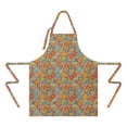 thumbnail image 2 of Pioneer Flower Floral Print Pattern Apron for Women and Men, Cotton Linen Waterproof with Pockets, Adjustable, 33x27 Inch for Kitchen, Gardening, BBQ, Salon, 2 of 6