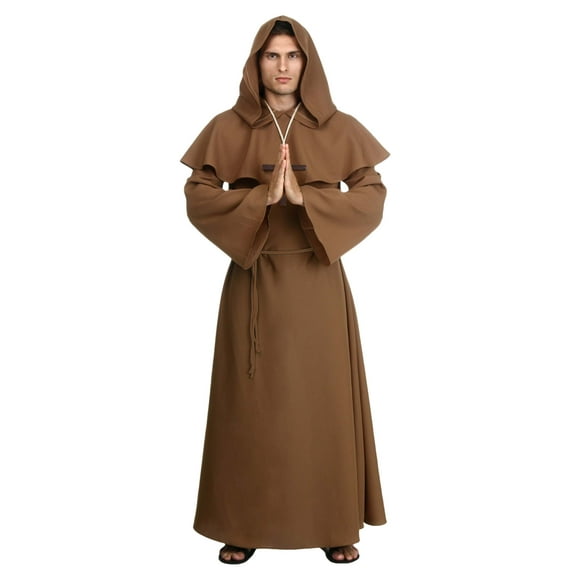 Plus Size Brown Monk Robe Costume