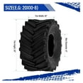 thumbnail image 3 of 2Pcs 20x10.00-8 Lawn Mower Turf Tires 20x10x8 Tubeless 4PR Tractor Turf Garden Golf Cart Tires, 3 of 9
