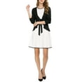 thumbnail image 3 of INSPIRE CHIC Women's Tie Front Long Sleeve Ruffled Hem Open Front Knit Cardigan S Black, 3 of 9