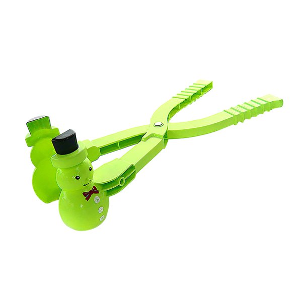 Green Snowman Shaped Snowball Maker Tool For Winter Outdoor Activities, Kids Snow Play Accessory For Snowball Fights And Snowman Building (6.35Oz)