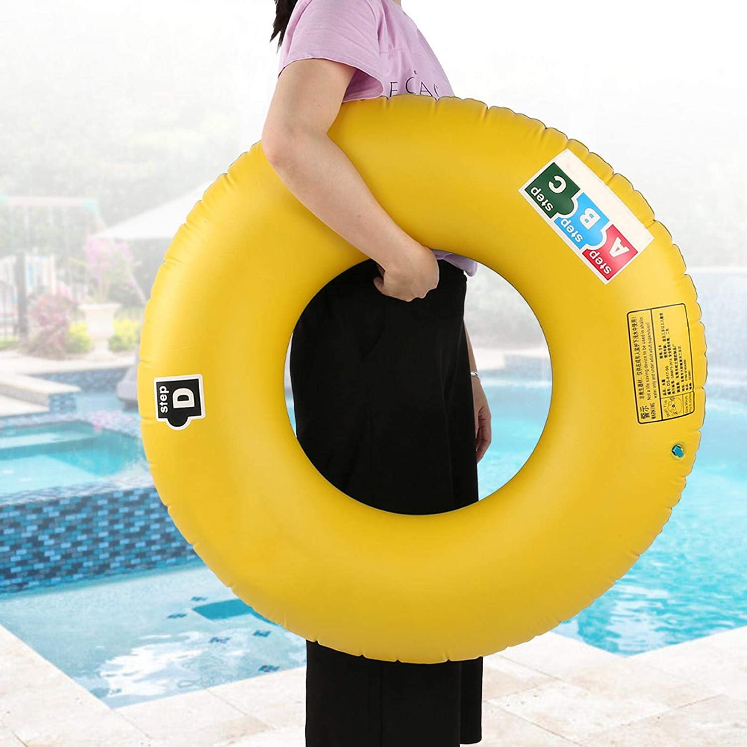 Bouée Anneau Paillettes Adulte - Gonflable, Pour Piscine, Plage, Fêtes - Design Scintillant Multicolore - Jeu été