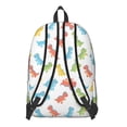 thumbnail image 3 of Dinosaur and Silhouette White Pattern Backpack for School, Cute School Bag with Adjustable Shoulder Straps and Padded Back, 15.7"x11.8"x5.5", 3 of 5