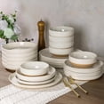 thumbnail image 2 of AmorArc 8.75'' Large Ceramic Pasta Bowls, 36oz Handpainted Stoneware Bowls Set of 4, Microwave&Dishwasher Safe Bowls with Rustic Terracotta Underside for Pasta Salad, Light Beige, 2 of 9
