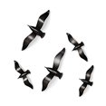 thumbnail image 1 of Danya B. Set of 5 Brushed Metal Wall Decor Flying Birds, 1 of 3