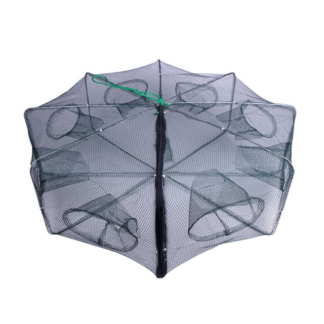 Filet de Pêche Carré Portable Générique avec 8 Trous pour Poisson et Crevette, Conception Légère et Durable