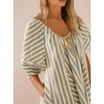 thumbnail image 6 of Womens Oversized Striped Romper Dress Shorts Jumpsuit Beach Vacation Clothes with Pockets, 6 of 7