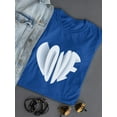 thumbnail image 3 of Love Slogan 3d Heart Shaped T-Shirt Women -Image by Shutterstock, Female XX-Large, 3 of 4