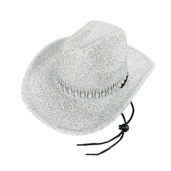 Yokua Cowboy Hats Shimmering Glitter Hat for Bachelorette Party Cocktail Parties