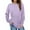 Purple A-LongTop, variant on 2026 ! asdoklhq Womens Plus Size Tops,Womens Leather Long Sleeve Sweatshirt T-Shirt Casual Loose Blouse Tops