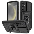thumbnail image 4 of Innens Case with Screen and Lens Protector with Ring Stand and Slide Camera Lens for Samsung Galaxy S24 Ultra/S24 Plus/S24 Cover, Black, 4 of 17