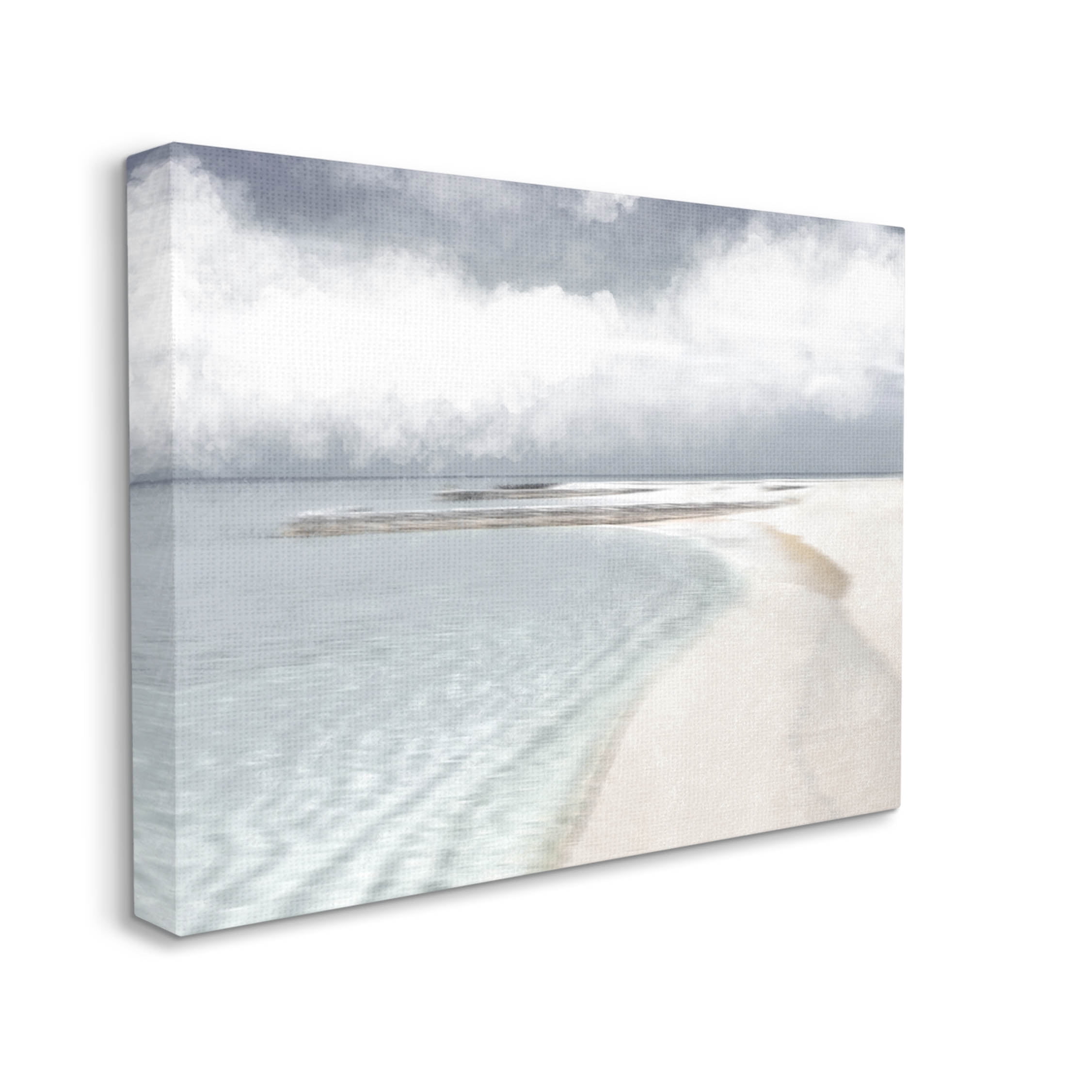Stupell Industries Nautical Beach Waves Crashing Shoreline Graphic Art Gallery Wrapped Canvas Print Wall Art, Design by Marcus Prime