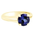 thumbnail image 2 of AFFY Simulated Blue Tanzanite Solitaire Split Shank Engagement Wedding Ring 14k Yellow Gold (2 cttw)With Ring Size:-8.5, 2 of 2