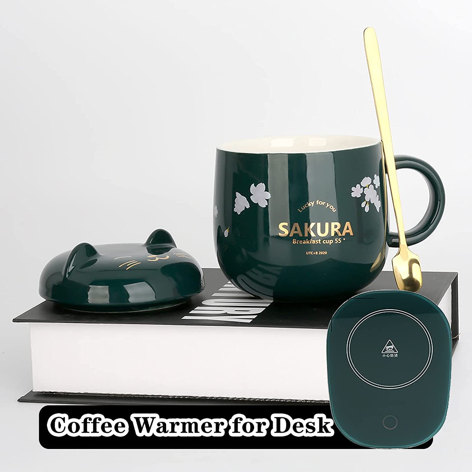 【2023 Upgraded】 Coffee Warmer with Mug Set/Coffee Cup with Warmer/Coffee  Mug Warmer with 2 Temperature/Coffee Cup Warmer for Desk/Gifts for  Birthday