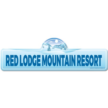 - Red Lodge Mountain Resort Street Sign | Indoor/Outdoor | Skiing, Skier, Snowboarder, Décor for Ski Lodge, Cabin, Mountian House | SignMission personalized gift