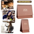 thumbnail image 6 of OUNONA Khaki 2026 Standing Flip Desk Calendar for Office Daily Scheduling, 6 of 6