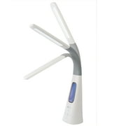 OttLite Cool Breeze LED Fan Lamp with 3 Speed Bladeless Fan and 5 Brightness Settings, White