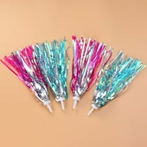 HOOWIFFY Colorful Handlebar Streamers Tassel Ribbons for Kids Bikes and Scooters, 8 Pieces Decorative Accessories