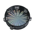 thumbnail image 1 of Milaget Tambourine Percussion Hand Drum Musical Instruments for KTV Activity Dancing 10inch Sun, 1 of 9
