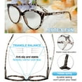 thumbnail image 4 of MARE AZZURO Oversized Reading Glasses Women Trendy Round Readers 1.0 1.25 1.5 1.75 2.0 2.25 2.5 2.75 3.0 3.5 (Leopard, 3.50) Polycarbonate Lens, 4 of 6