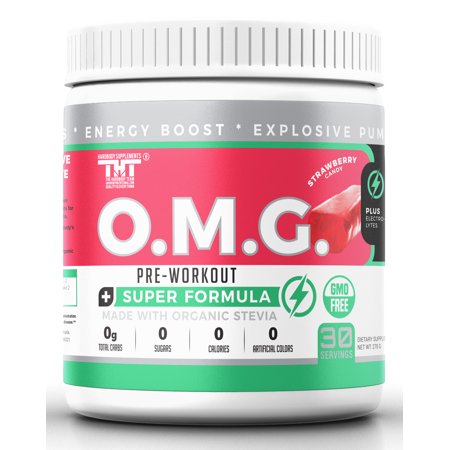 Hardbody Supplements OMG Natural Organic Pre Workout Mix Powder – Dietary Supplement Muscle Gain