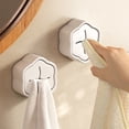 thumbnail image 6 of Riguas Towel Rack Multifunctional Wall-mounted Punch-free Non-slip Space-saving Toilet Organizer Self Adhesive Kitchen Cloth Clip Towel Storage Holder Bathroom Accessories, 6 of 7