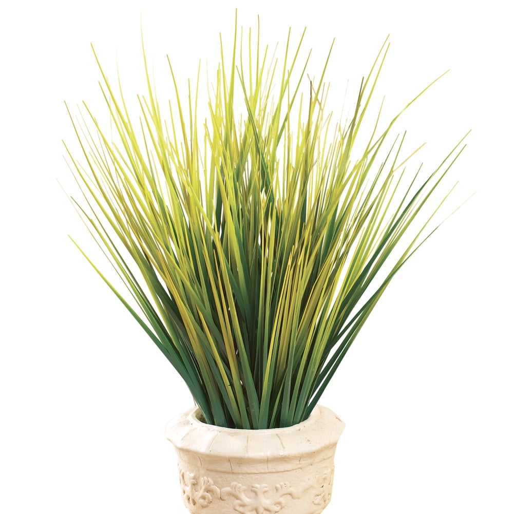 Decorative Grass Bushes Set Of 3 Indoor Or Outdoor Faux Plants
